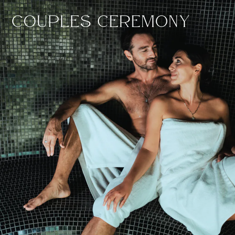 couples ceremony spa package couple relaxing steam room